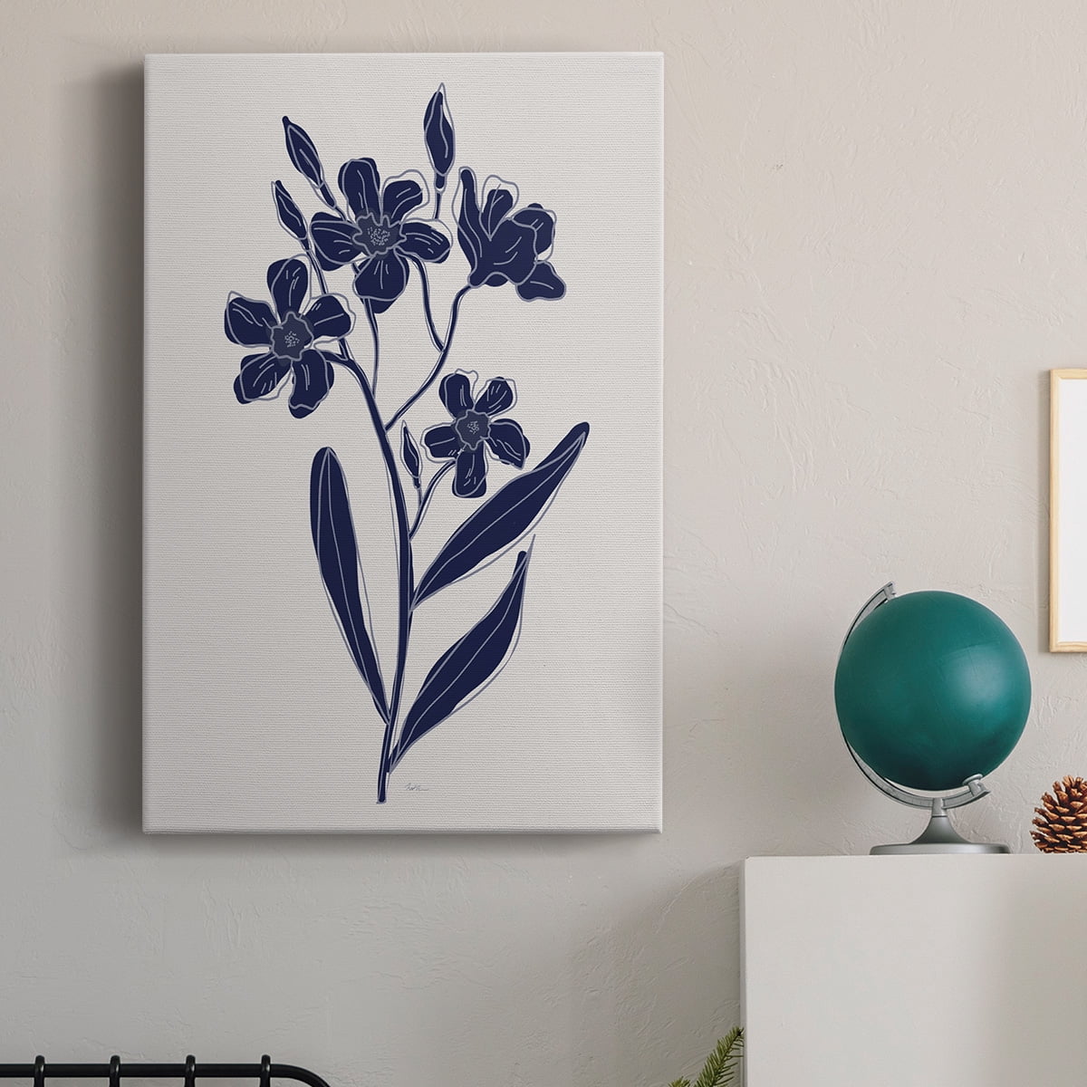 Indigo Botanical Study II Premium Gallery Wrapped Canvas - Ready to Hang