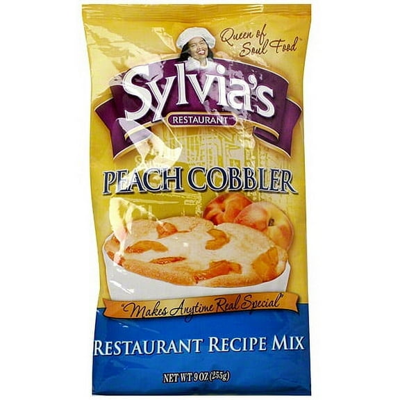 Sylvia's Restaurant Peach Cobbler Recipe Mix, 9 oz (Pack of 9)