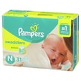 thumbnail image 4 of Pampers Swaddlers Soft and Absorbent Diapers, Size N, 31 Ct, 4 of 11