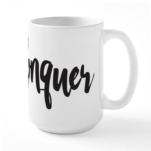 CafePress - Conquer - 15 oz Ceramic Large White Novelty Mug