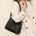 thumbnail image 4 of LUOGENLI Crossbody Bags for Women Medium Size Vintage Classic Soft Leather Stylish Solid Crossbody Bag Trend Versatile Pocket Shoulder Bag Medium Crossbody Bags for Women Trendy Womens Handbags, 4 of 8