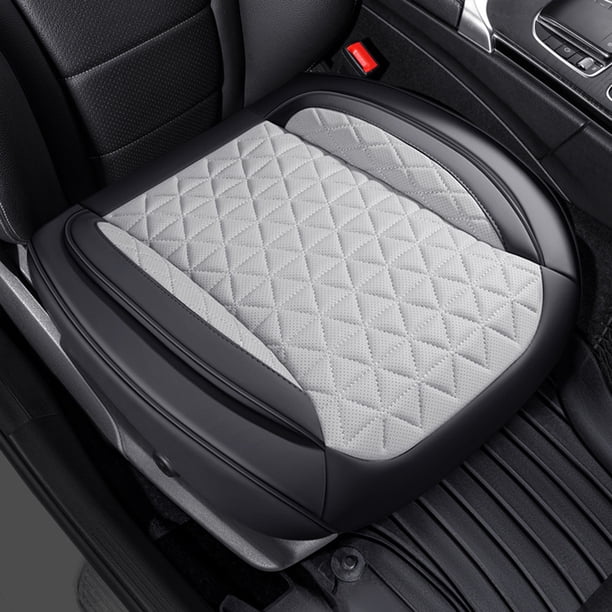 Funda de cojín de asiento de coche | Malla transpirable Poliéster y terciopelo | Comodidad de cuatro estaciones | Aspecto similar al cuero | Soporte ergonómico | Ajuste universal | 53x52x2 cm | 1