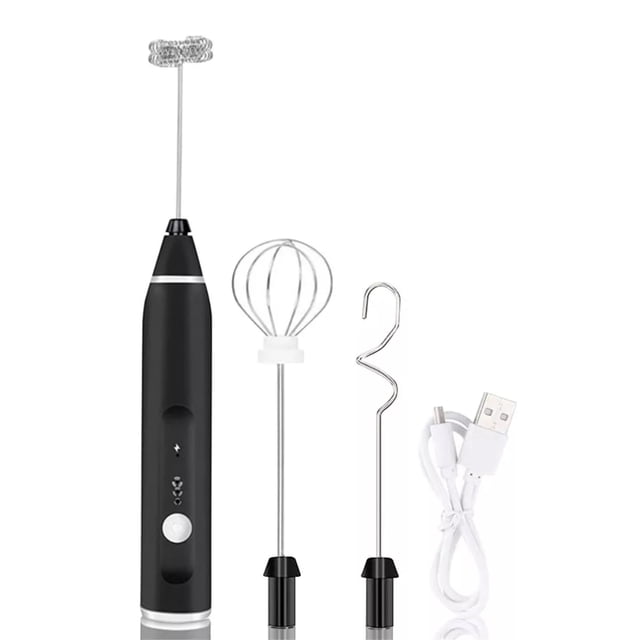 Batidor Electrico de Leche BLOSOOM 3 velocidades Recargable Negro