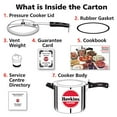 thumbnail image 5 of Hawkins Classic Aluminum Pressure Cooker, 6.5 Litre, Silver, 5 of 5