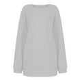 thumbnail image 6 of Women's Solid Thickened Oversize Long Sweater Dress Disappearing Lower Body, Cozy Fall Winter Sweatshirt Dress with Soft Fabric for Fashionable and Comfortable Wear,Light Gray,S, 6 of 7