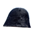 thumbnail image 1 of Opolski Bucket Hat Fluffy Chill-proof Light-weight Solid Color Fisherman Cap for Women, 1 of 8