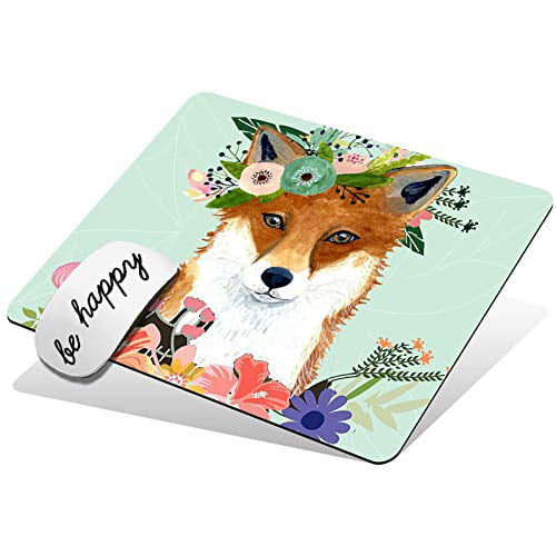 Mouse Mat for Computer Fox Anti-Fray Laptop Rubber Base Mouse Pad
