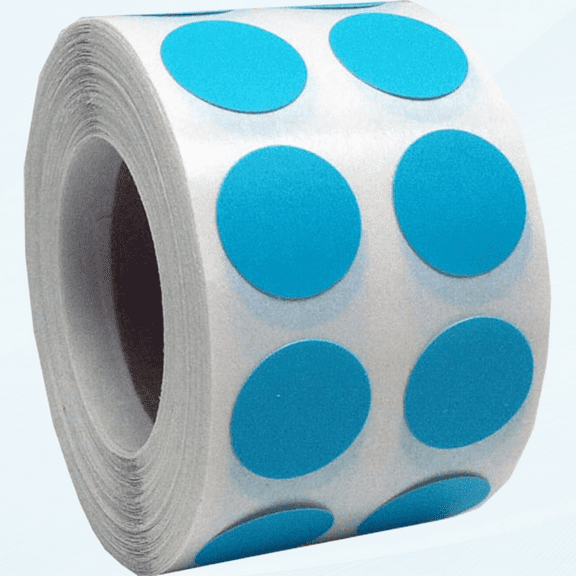 Teal Circle Stickers, 13 mm 1/2 Inch Dot Labels 1000 Pack