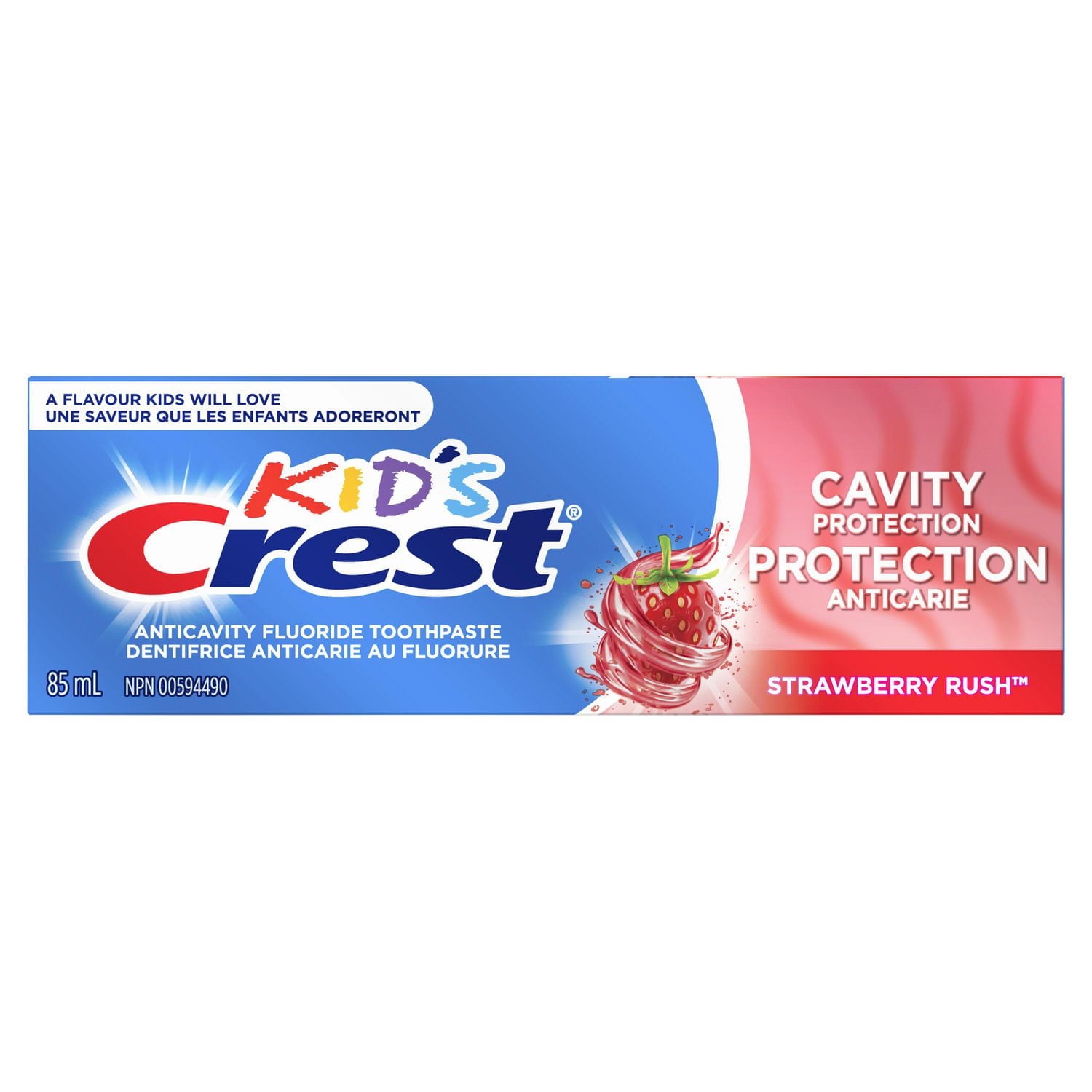 Crest Kid's Anticavity Cavity Protection Fluoride Toothpaste, Strawberry Rush, 85 mL