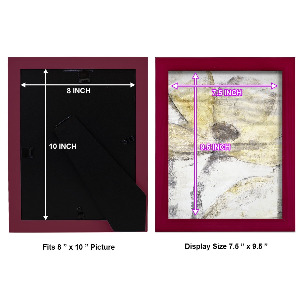 Une Fleur II - Framed Print w/glass - Cherry Red