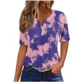 thumbnail image 1 of Tops de Algodón para las Mujeres, Retro No Posicionamiento Impreso, V-Cuello Botón Suelto para las Mujeres, 1 of 6