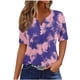 thumbnail image 1 of Tops de Algodón para las Mujeres, Retro No Posicionamiento Impreso, V-Cuello Botón Suelto para las Mujeres, 1 of 6