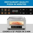 thumbnail image 6 of Kenmore Indoor Electric Pizza Oven - Cook 12" Pizza In Minutes | Heats To 750°F For Wood Fired Taste | Portable Countertop Pizza Maker | 5 One-Touch Presets | Pizza Stone & Peel | Stainless Steel, 6 of 8