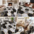 thumbnail image 6 of 5x8 Washable Area Rug, Geometric Pattern Non-Slip Large Rectangle Rug for Living Room Dining Room, Black Gary Hexagon Collage Art Indoor Floor Mat for Home Decor, 6 of 9