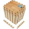 thumbnail image 2 of Wood Grain Non-slip Floor Mat Interlocking Foam Waterproof DIY Puzzle Mat Suitable for Living Room and Bedroom Home Decoration, 2 of 9
