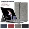 thumbnail image 2 of Keyboard Case for Microsoft Surface Pro 9 8 X 13 inch PU Leather Tablet Stand Cover for Surface Pro 7 7plus 6 5 4 12.3'' Go 4 3 Surface Case Black For Pro X 13inch, 2 of 6