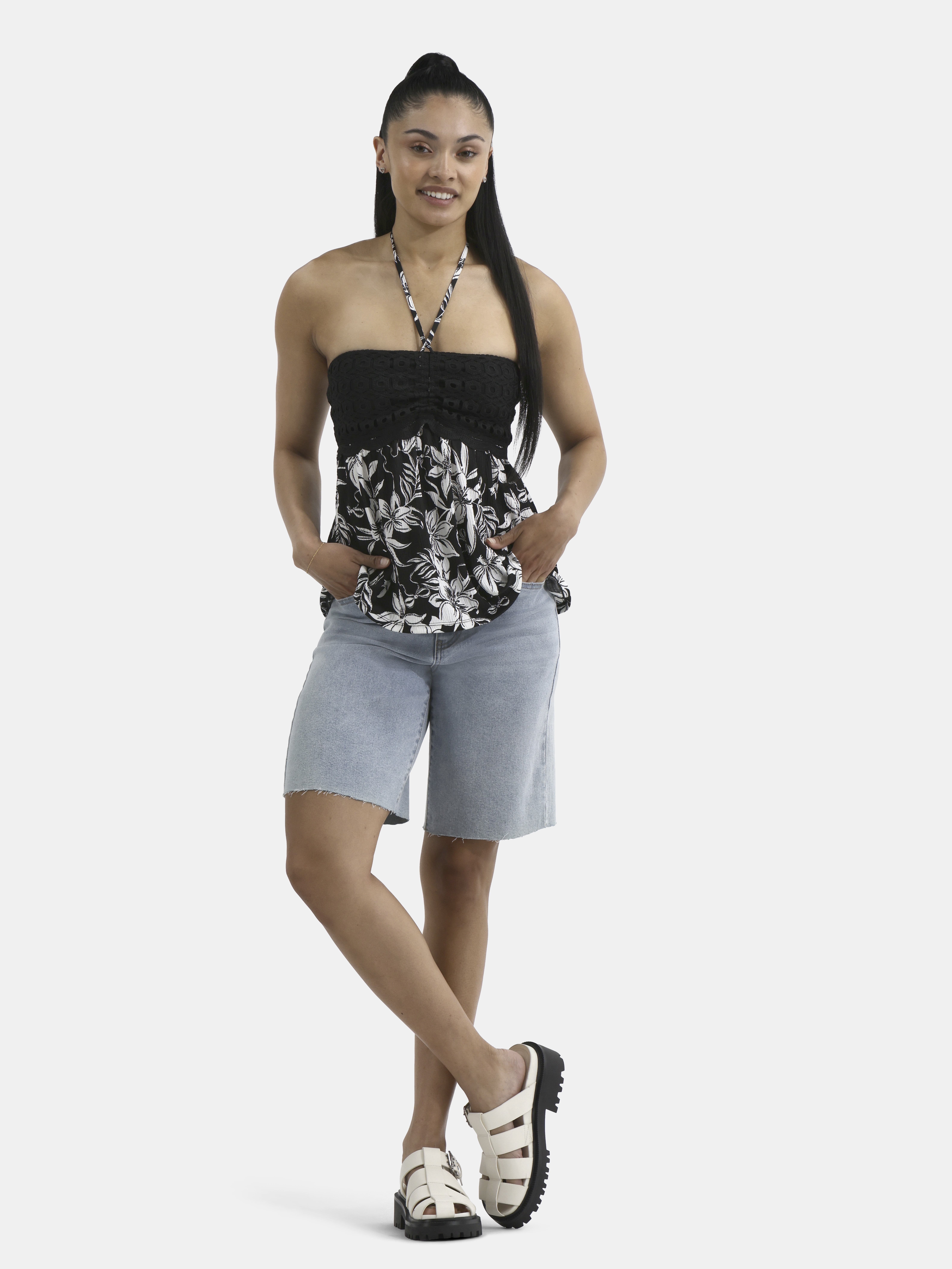 No Boundaries Convertible Halter Top, Women's