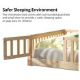 Queen Floor Bed for Children, Sturdy Wood Montessori Bed Frame with