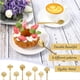 thumbnail image 3 of 40 Cucharas de Café Doradas de Acero Inoxidable con Forma de Flor, Cucharas de Postre de 5 Pulgadas para Vajilla de Cocina, Cafetería y Bar., 3 of 5