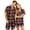 Red, variant on Leidass Mens Plaid Stripe Pajama Set Short Sleeve Button Down Sleepwear Set Relaxed Lounge Set With Matching Shorts For Home Black L