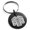 Black, variant on Stainless Steel Letter A Initial 3D Cube Box Monogram Engraved Small Medallion Circle Charm Keychain Keyring