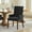 Black, variant on Upholstered Chenille Dining Chair with Solid Wood Legs, Tufted Backrest and Arms for Dining Room or Kitchen Use, Olive Green