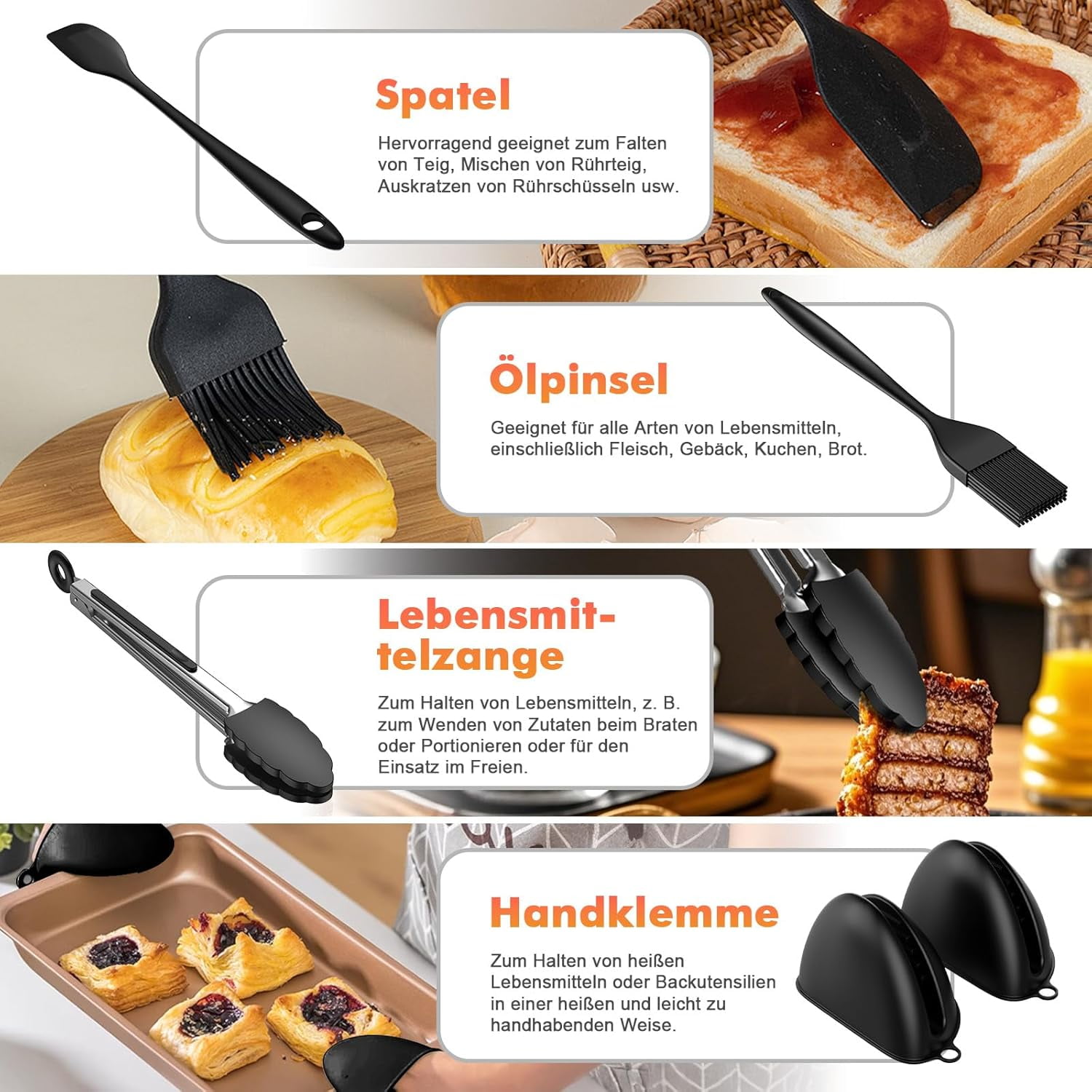 18-Piece Air Fryer Accessories Set | Dual Silicone Inserts for Simultaneous Cooking | 304 Stainless Steel, Dishwasher Safe | Compatible with Ninja, Philips, Princess 7.6L-9.5L Air Fryers