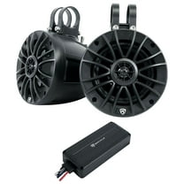 (2) Rockville UT525B 5.25" Tower Speakers Bluetooth Amplifier For ATV/UTV/RZR