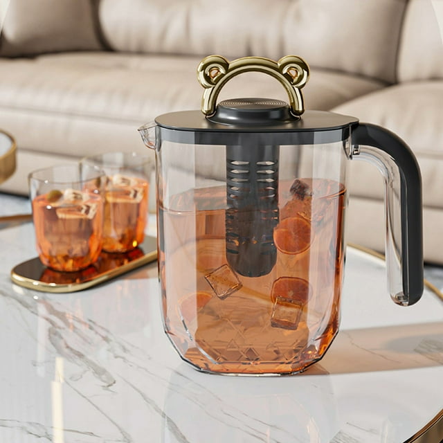 Water Filter Faucet Cold Water Bottle with Tap Filter In The Refrigerator, 1.8L Large Capacity Storage, Used for Fruit Dispenser, Fruit Teapot, Lemon Bucket