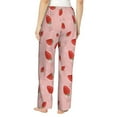 thumbnail image 3 of Xecao Cute Strawberry C Women's Straight Lounge Pajama Pants: The Epitome of Relaxed Sleepwear, 3 of 9
