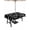 Black White, variant on Outdoor Tablecloths with Umbrella Hole & Zipper, Dinosaur Fossils Round Tablecloths 60 Inch, White Black Ancient Animals Waterproof Table Cloth, Patio/Pool/Picnic Table Covers