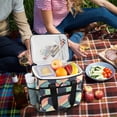 thumbnail image 5 of FORMRS Insulated Cooler Bag 24 Cans Capacity Soft Leakproof Lunch Box with Side Pockets, Pink Cubes, 5 of 7