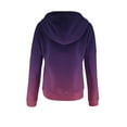 thumbnail image 5 of Scyoekwg Gradient Hoodies for Women Long Sleeve Hooded Sweatshirts Button Collar Drawstring Hoodies Casual Fall Fashion Pullover with Pocket (Red,L), 5 of 6