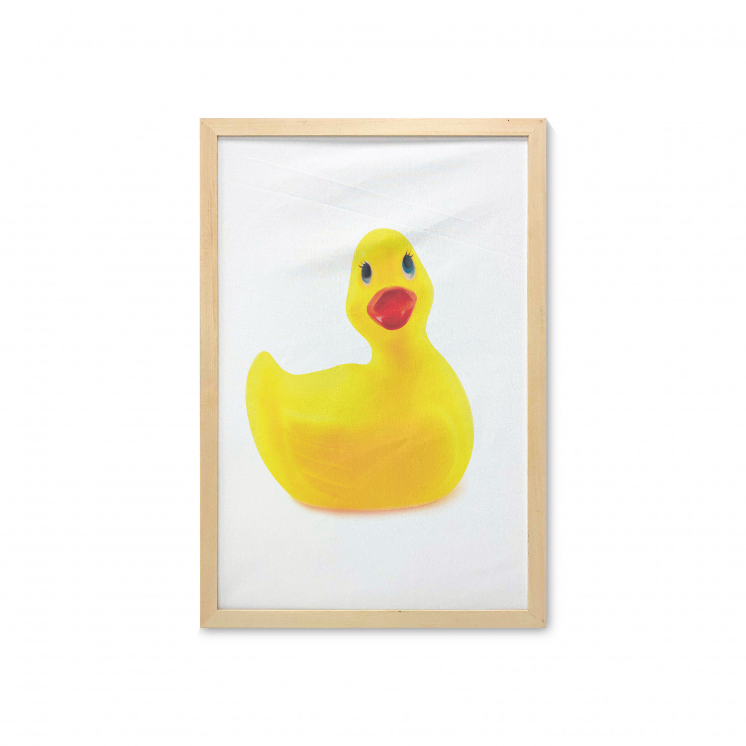 Rubber Duck Wall Art with Frame, Yellow Squeak Ducky Toy Fun Bubble ...