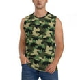 thumbnail image 2 of Picia Camouflage Dinosaur mens Cotton Tank Undershirts , Moisture-wicking Ribbed Tanks, Lightweight Cotton Tank Undershirts-Large, 2 of 8