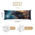 thumbnail image 3 of Balery Moonlit Night Sky Wolf Funda Protectora para Almohada Corporal de Algodón Hipoalergénico con Cierre(55 x 21 pulgadas), Almohadas No Incluidas, 3 of 7
