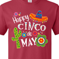 thumbnail image 4 of Inktastic Happy Cinco De Mayo- Sombrero, Cactus, Flowers T-Shirt, 4 of 5