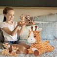 thumbnail image 4 of Muiteiur 5 Pieces 21.6'' Giraffe Stuffed Animals Set Mommy Deer Plush Toy with 4 Babies, 4 of 9