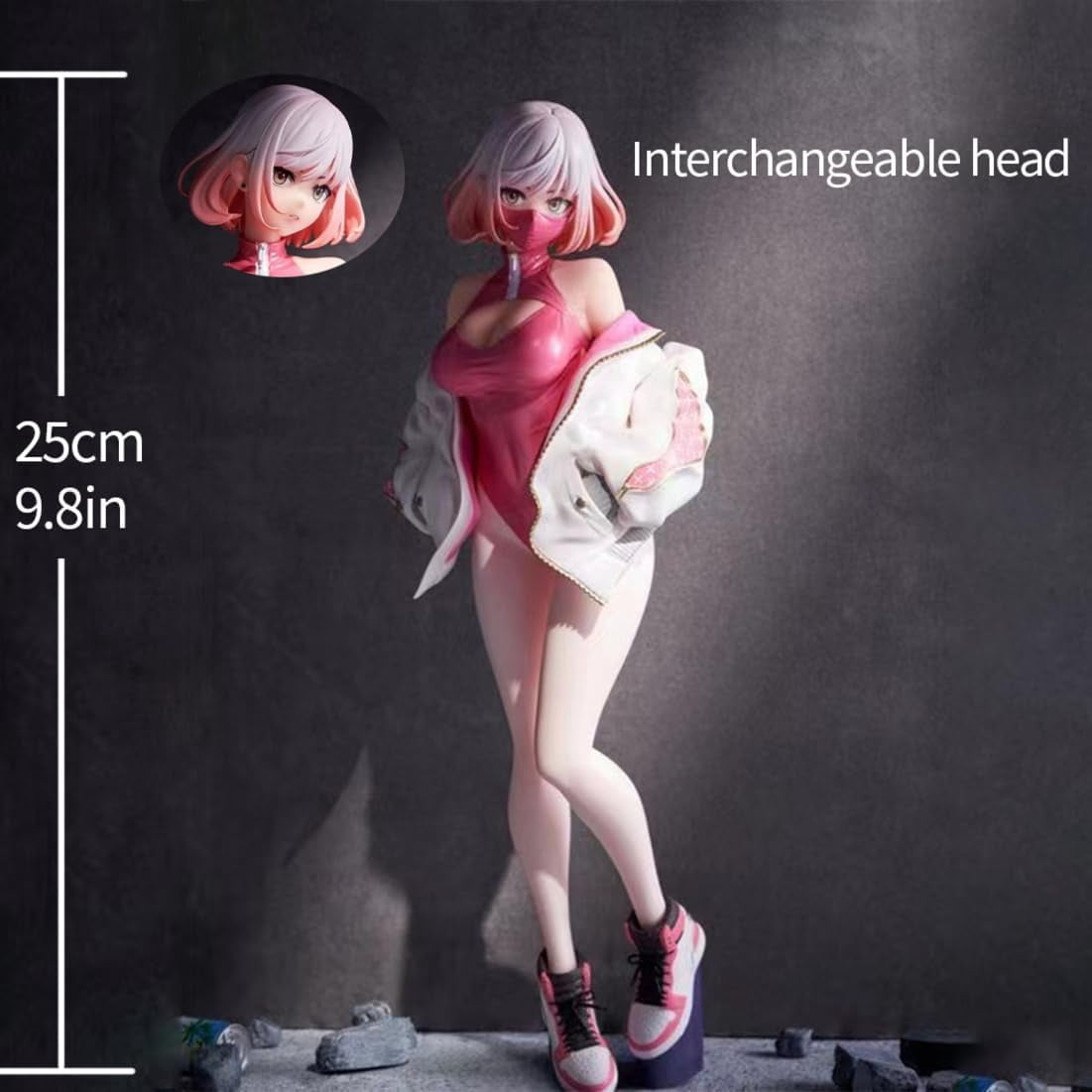 New Luna (mask pink Ver) Character Anime Model Statue Action Figures Desktop Ornament Popular Decorations Fan Souvenirs Creative Gift Collectable