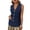 Navy Blue, variant on Womens Casual Wear Fashion Crochet Cardigan Sleeveless Vest Sweater Summer Cream White M