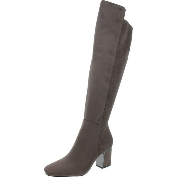 DKNY Womens Cilli Faux Suede Over-The-Knee Boots