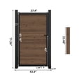 thumbnail image 6 of VEIKOUS 6' x 3' Cedar Wood Garden Gate with Aluminum Frame, Lockable Full Enclosure Security Privacy Fence Gate for Yard, Brown, 6 of 9