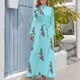 thumbnail image 3 of Libélula de neón - Vestido largo turquesa ropa de mujer vestidos de verano vestidos de moda para mujer, 3 of 4