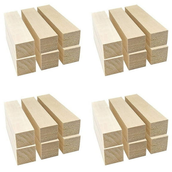 24Pcs Basswood Carving Blocks for Wood Beginners Carving Hobby Kit DIY Carving Wood