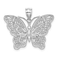 thumbnail image 4 of Auriga Fine Jewelry 14K White Gold W/Yellow Rhodium Polished Filigree Butterfly Pendant for Women, 4 of 6