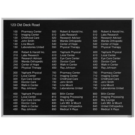 Aarco BOFD3648. Framed Letter Board Message Center