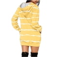 thumbnail image 3 of Nmnitkp Women's Casual Striped Pullover Hoodie Dress Short Sleeve Fashion Gradient Print Sundress Elegant Tunic Tshirt Dresses Popular Style Dress with Pocket, 3 of 5