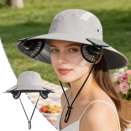Solar Sun Hat for Men and Women with Neck Face Cover Breathable Mesh Cooling Hat for Outdoor Hiking Fishing Gardening Camping