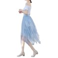 thumbnail image 3 of Lnzyyephy Lady ´s Fashionable Sexy Solid Color Mesh Skirt, Irregular Elastic Tulle Bubble Skirt, Daily Life and Vacation, 3 of 9