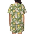 thumbnail image 6 of Fuzoiu Happy Easter Print Women's Short-Sleeved Pajama Set,Lounge Sleepwear Set,Womens Pajama Sets 2 Piece,Button-Up Top and Shorts with Pockets-Medium, 6 of 7